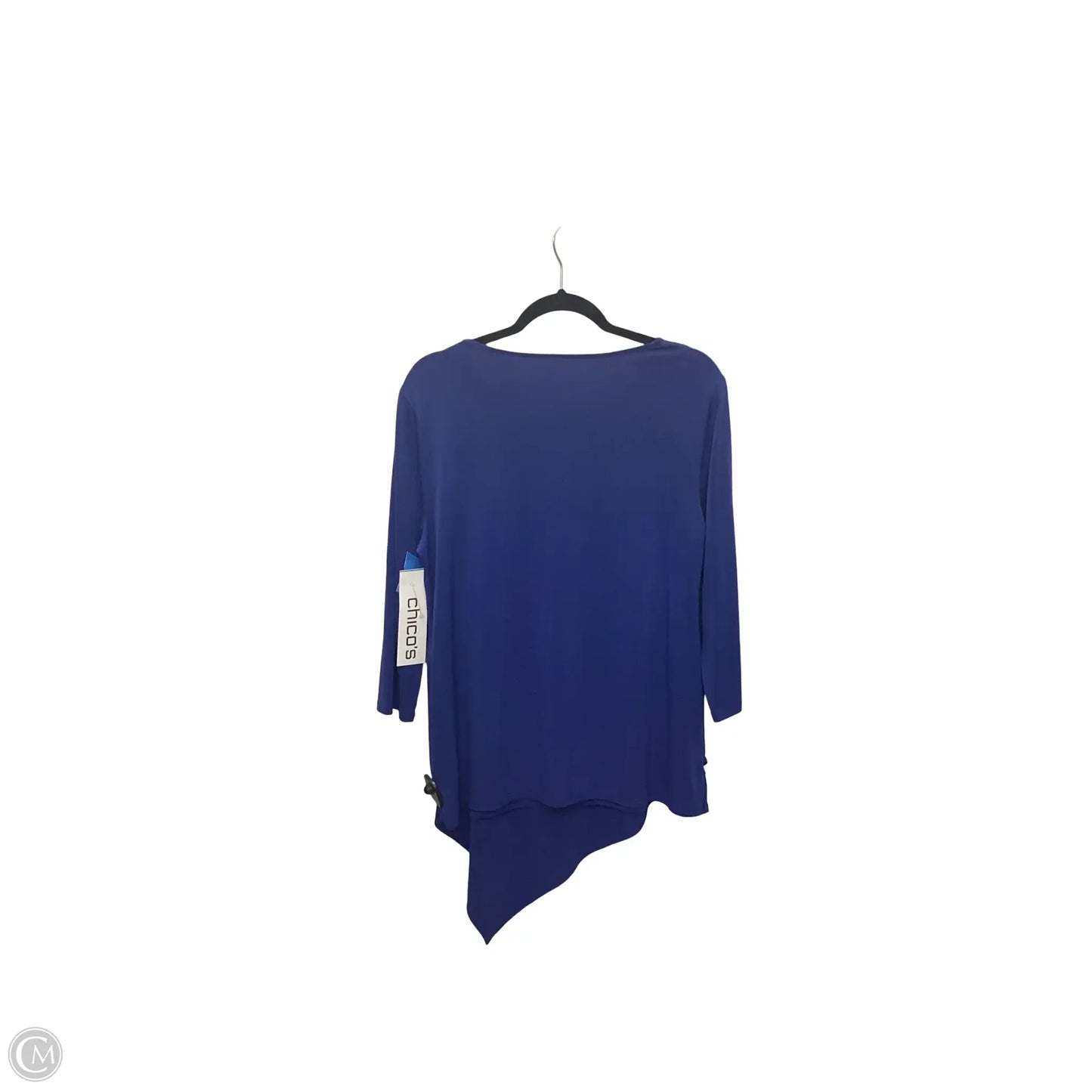 Blouse Long Sleeve By Chicos In Blue, Size: 8
