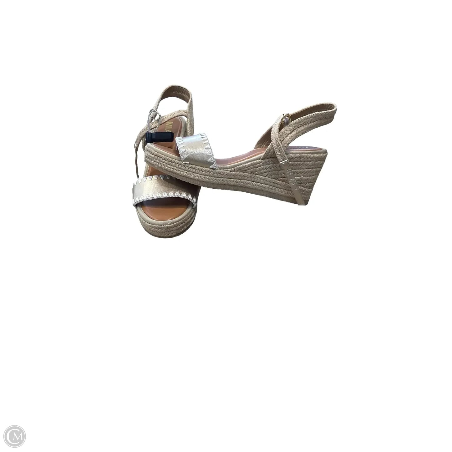 Sandals Heels Wedge By Mia In Gold, Size: 10