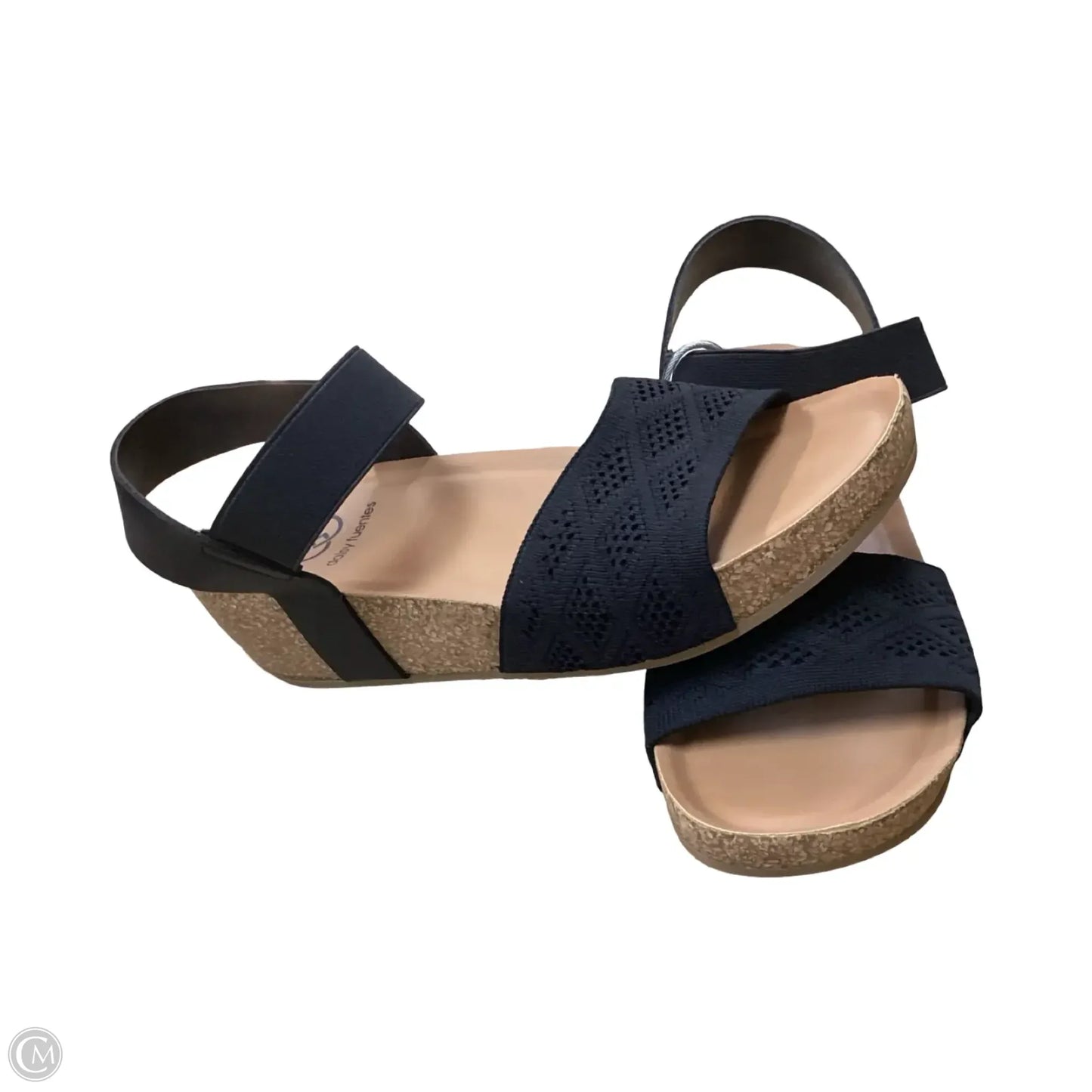 Sandals Heels Wedge By Daisy Fuentes In Black, Size: 6