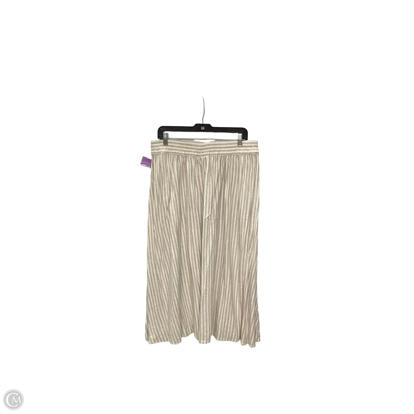 Skirt Midi By A New Day In Striped Pattern, Size: L