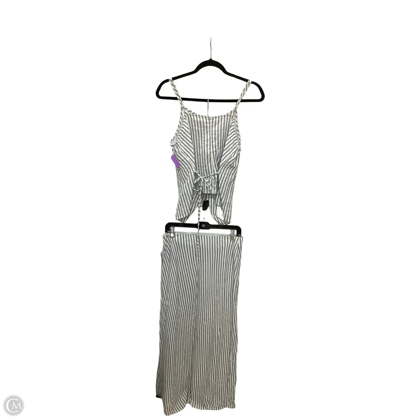 Skirt Set 2pc By A New Day In Striped Pattern, Size: M