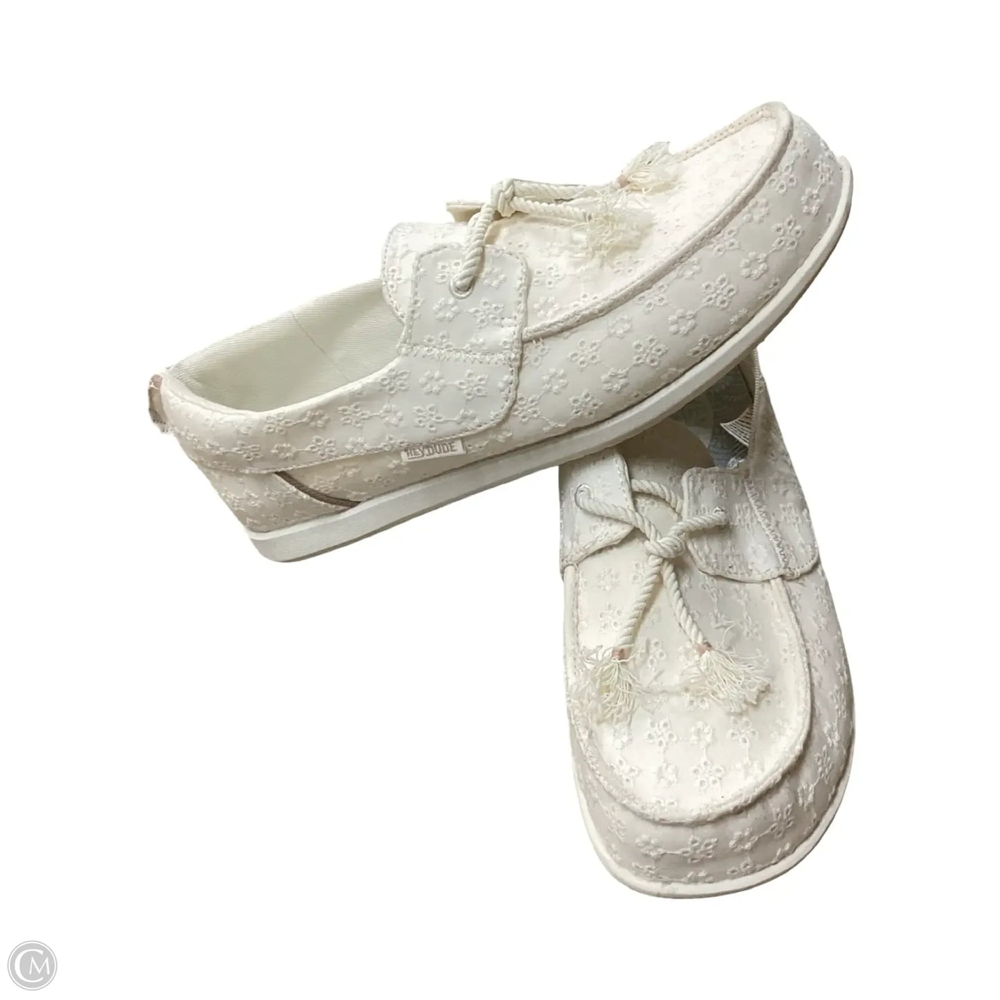 Shoes Flats By Hey Dude In White, Size: 8