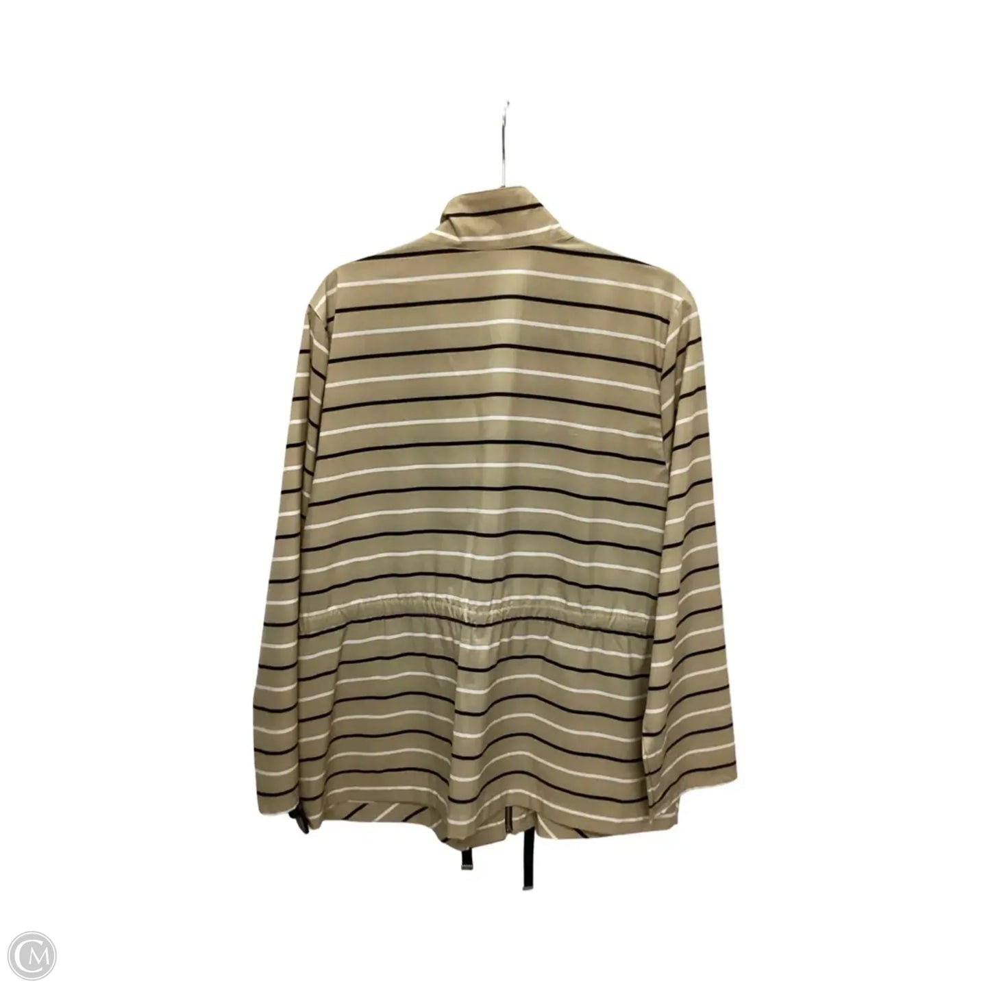 Jacket Denim By Chicos In Tan, Size: Xl