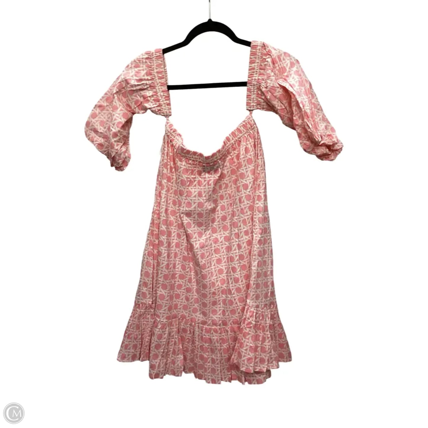 Dress Casual Short By FANCY In Pink & White, Size: M