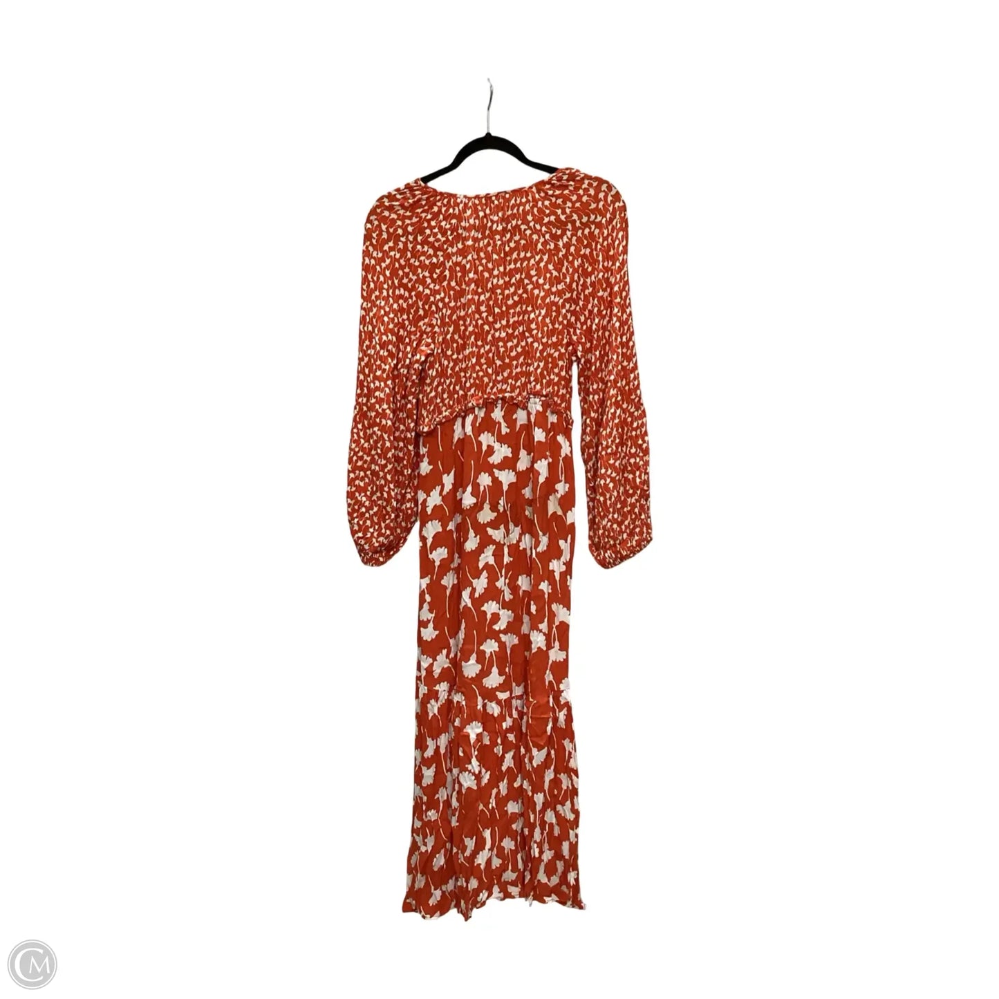 Dress Designer By Diane Von Furstenberg In Orange & White, Size: M