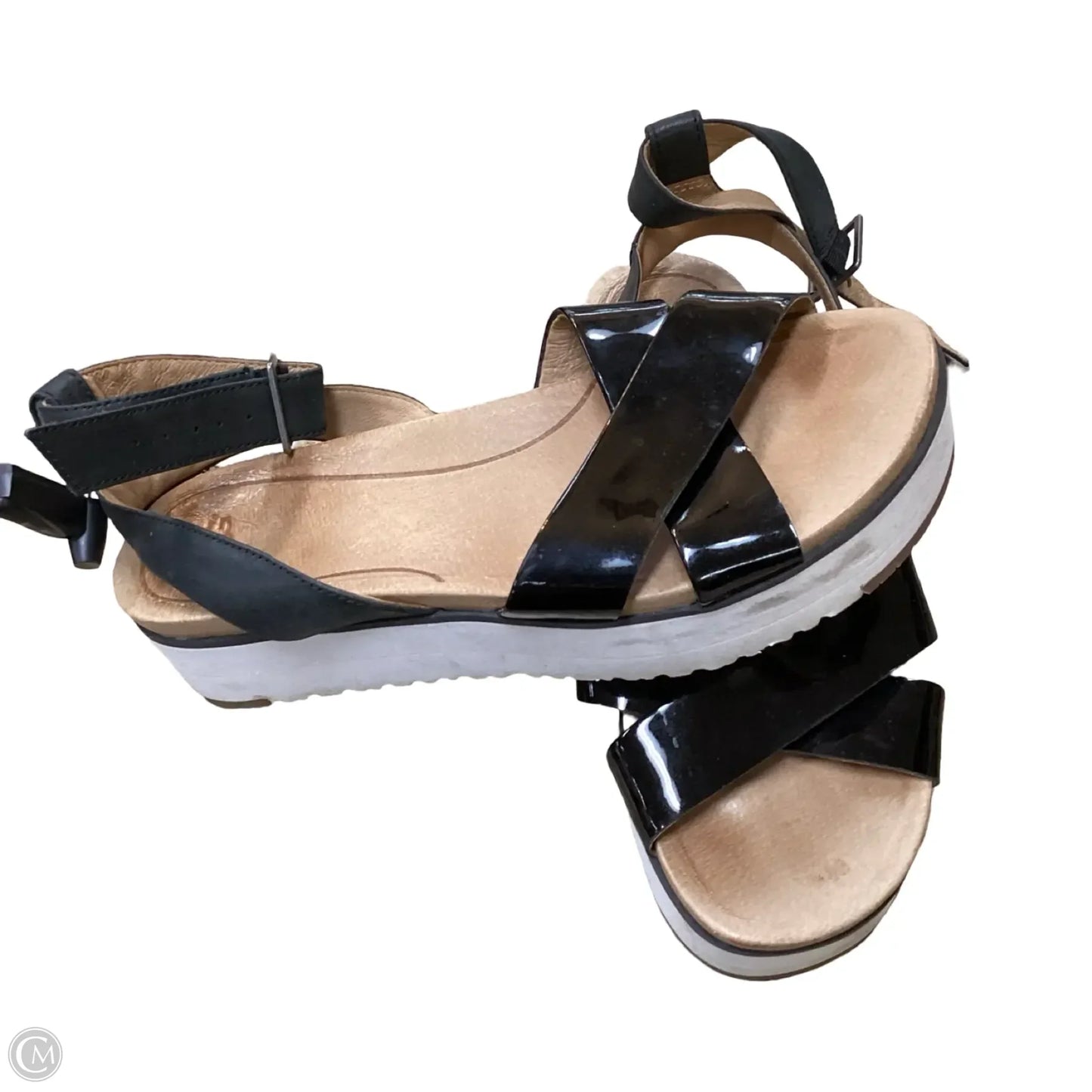 Sandals Designer By Ugg In Black, Size: 8