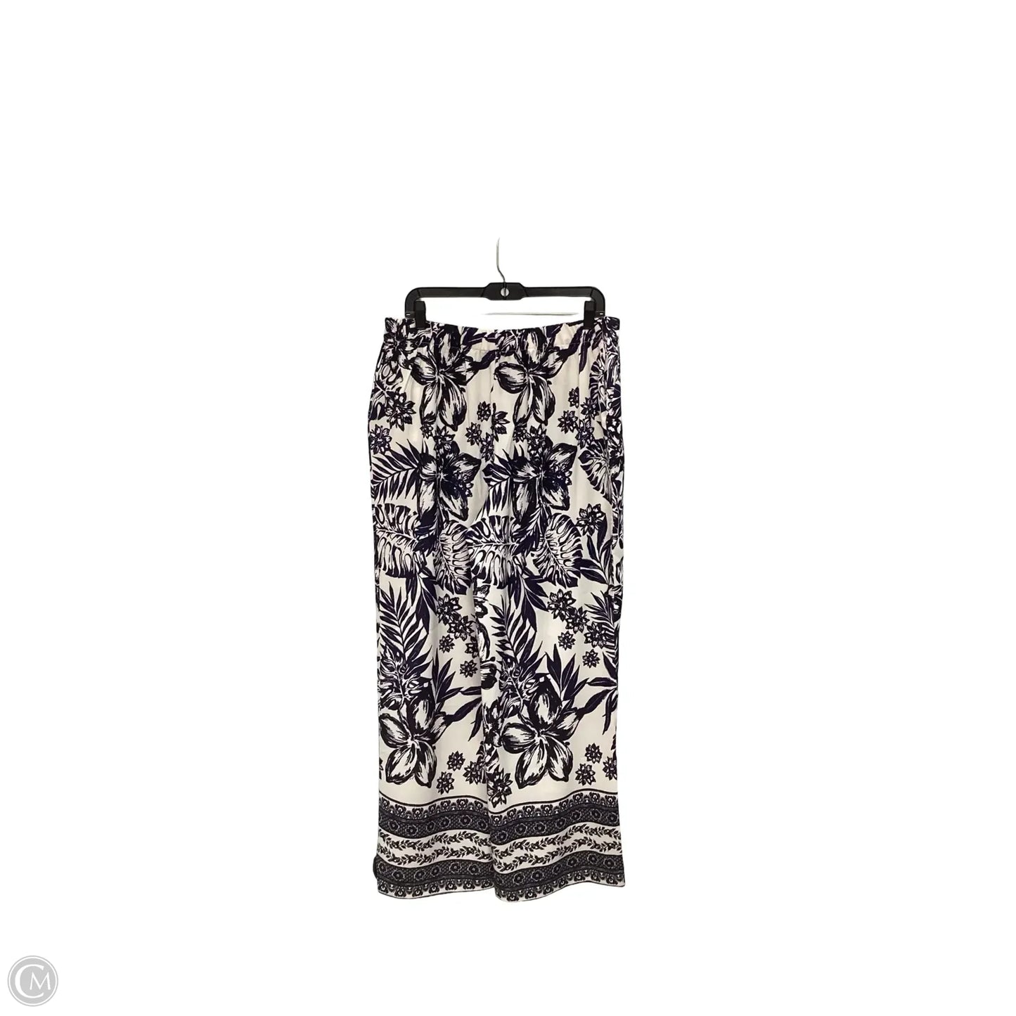 Pants Linen By Philosophy In Blue & White, Size: L