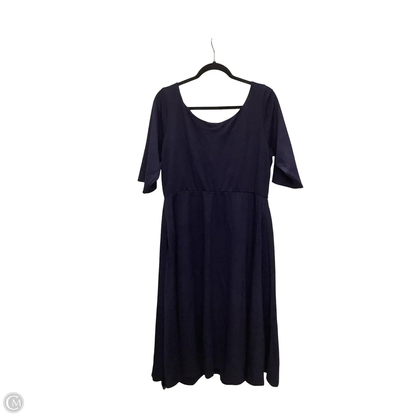 Dress Casual Midi By City Chic In Navy, Size: Xxl