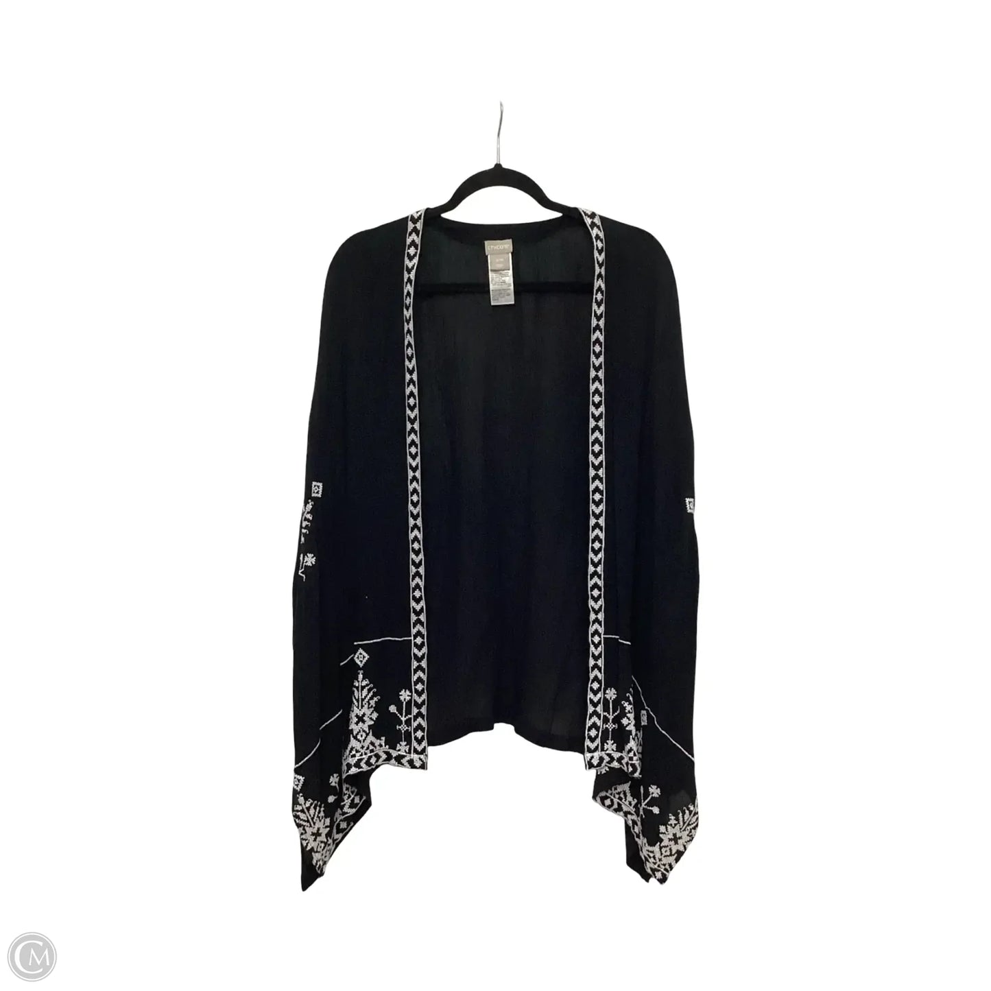 Kimono By Chicos In Black & White, Size: S