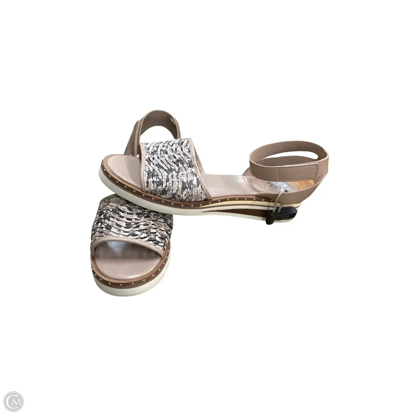 Sandals Heels Wedge By Vince Camuto In Brown, Size: 11