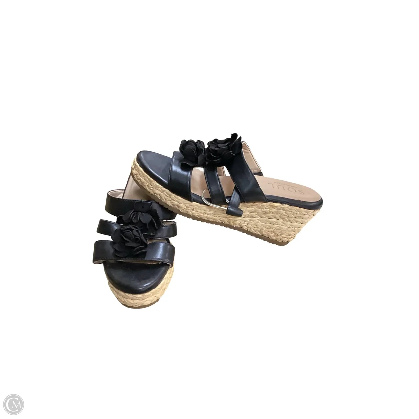 Sandals Heels Wedge By Naturalizer In Black, Size: 9