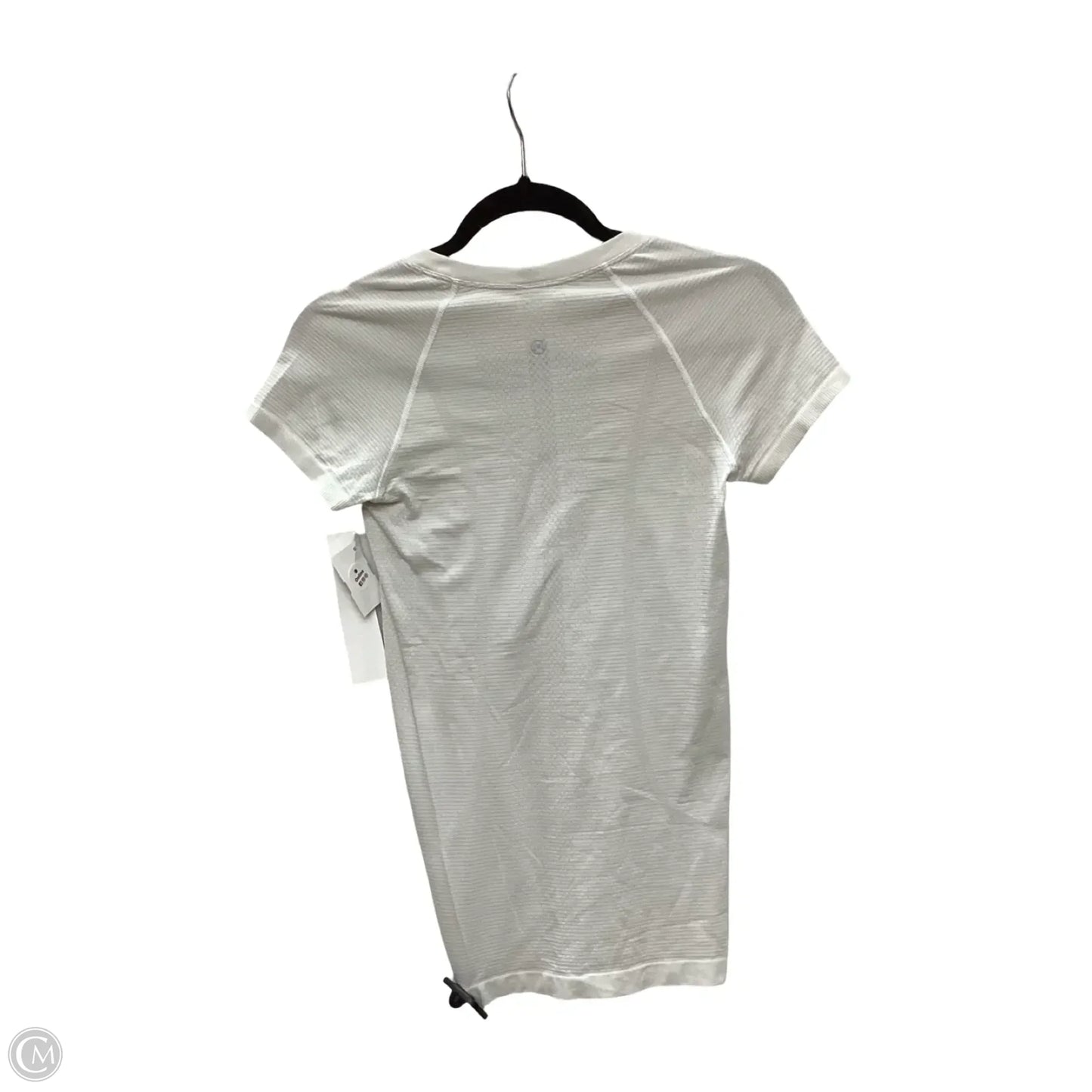 Athletic Top Short Sleeve By Lululemon In White, Size: 4