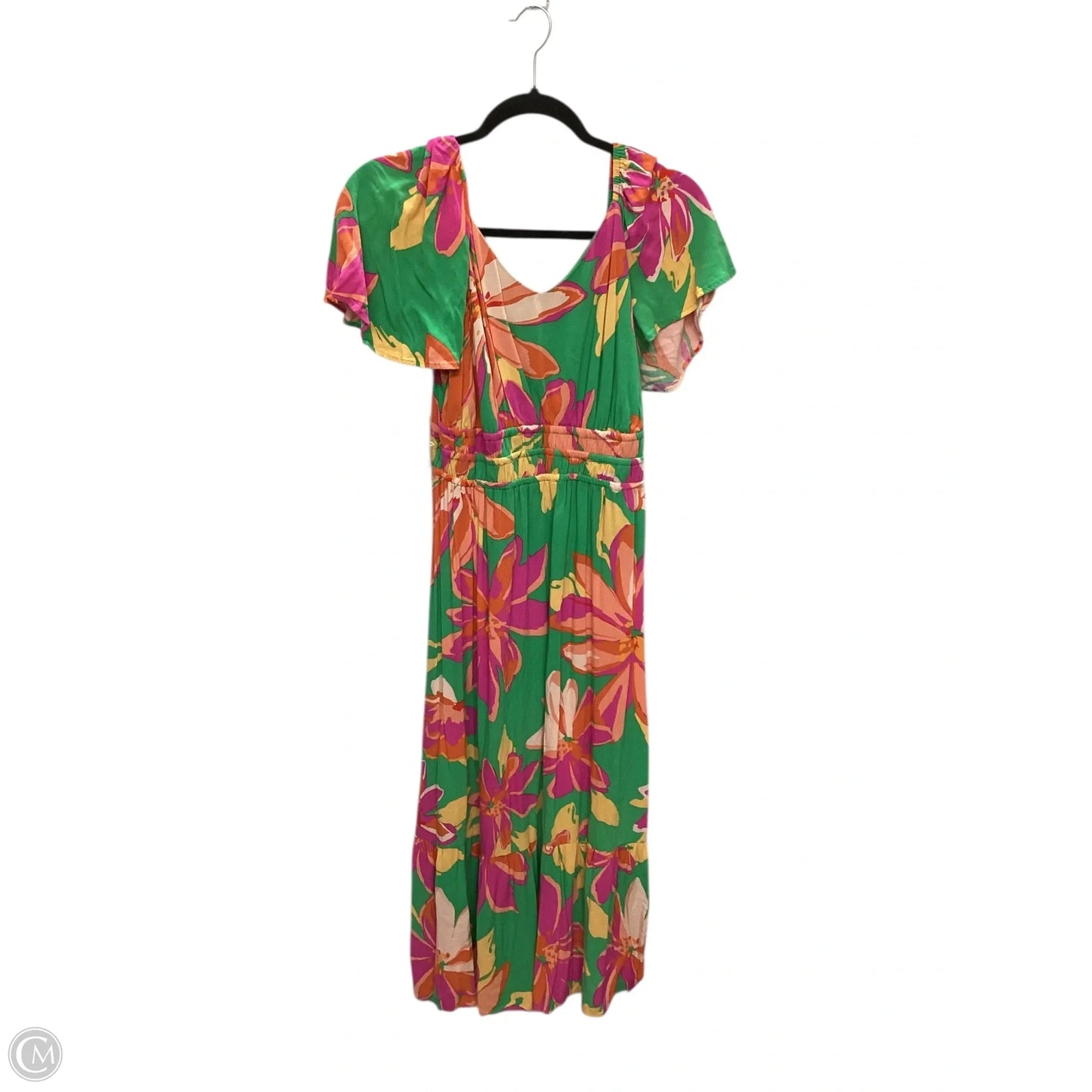 Dress Casual Midi By Auw In Floral Print, Size: 1x
