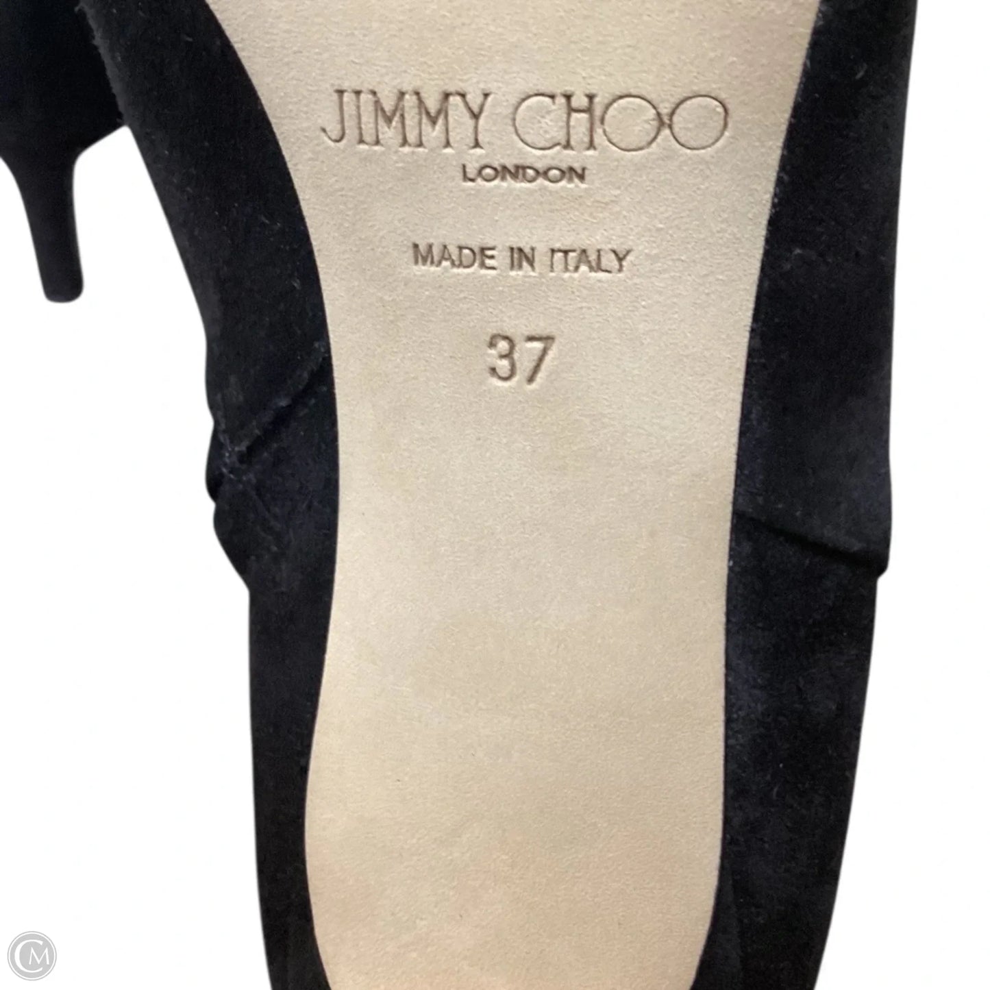 Boots Luxury Designer By Jimmy Choo In Black, Size: 6.5