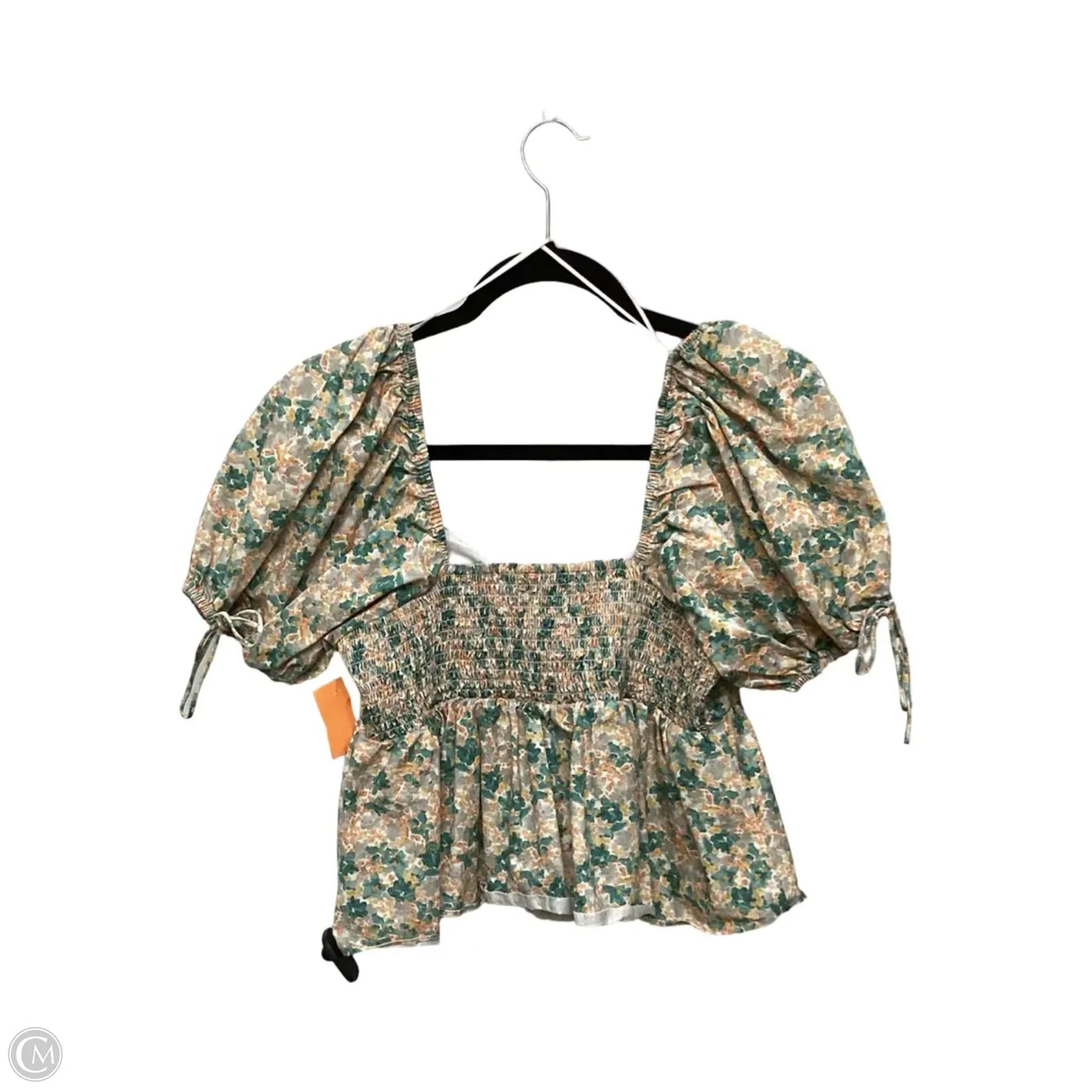 Blouse Short Sleeve By English Factory In Floral Print, Size: M