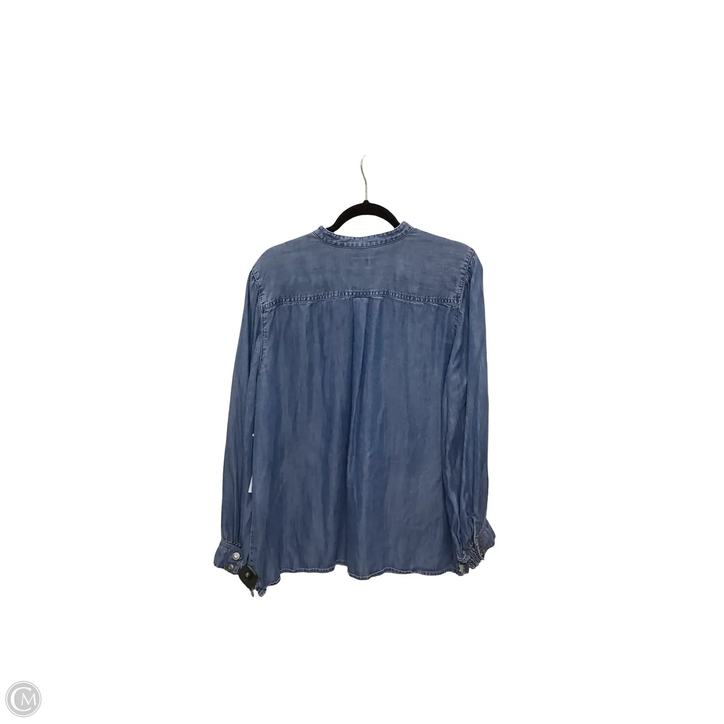 Tunic 3/4 Sleeve By Chicos In Blue Denim, Size: Xl