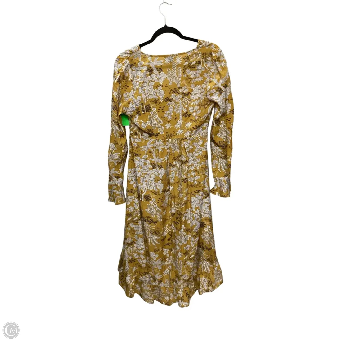 Dress Casual Midi By Clothes Mentor In Yellow, Size: L