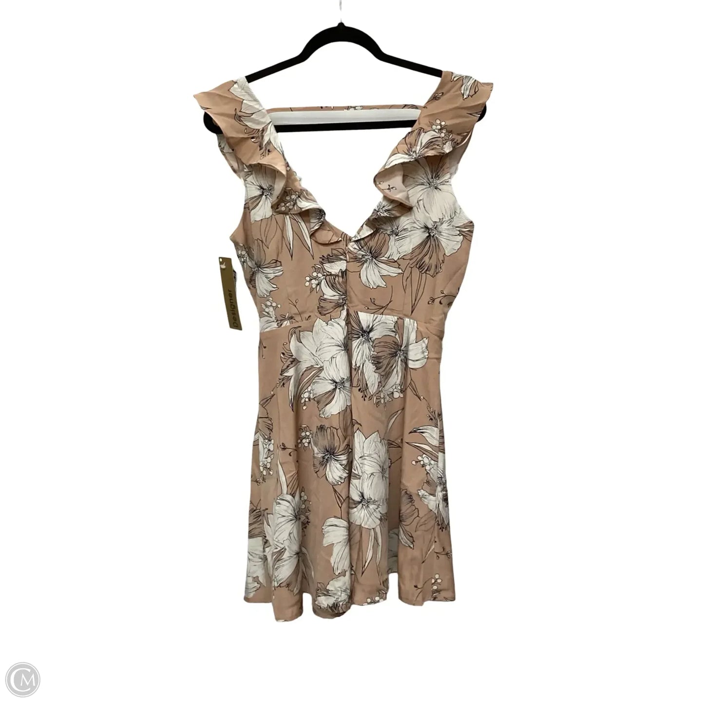 Dress Casual Short By Clothes Mentor In Tan, Size: L