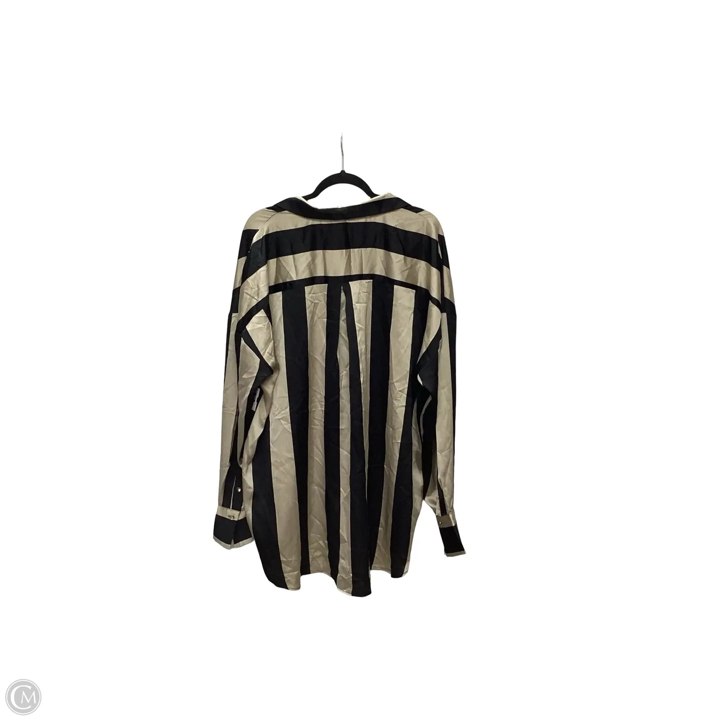 Blouse Long Sleeve By Anniewear In Striped Pattern, Size: Xl