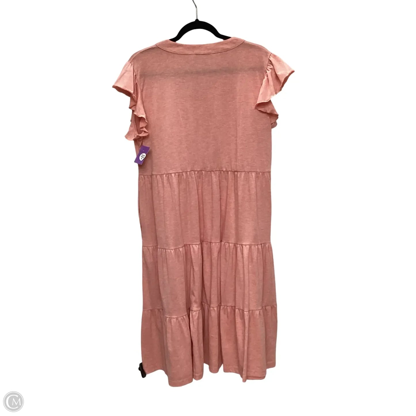 Dress Casual Midi By uvn In Peach, Size: L