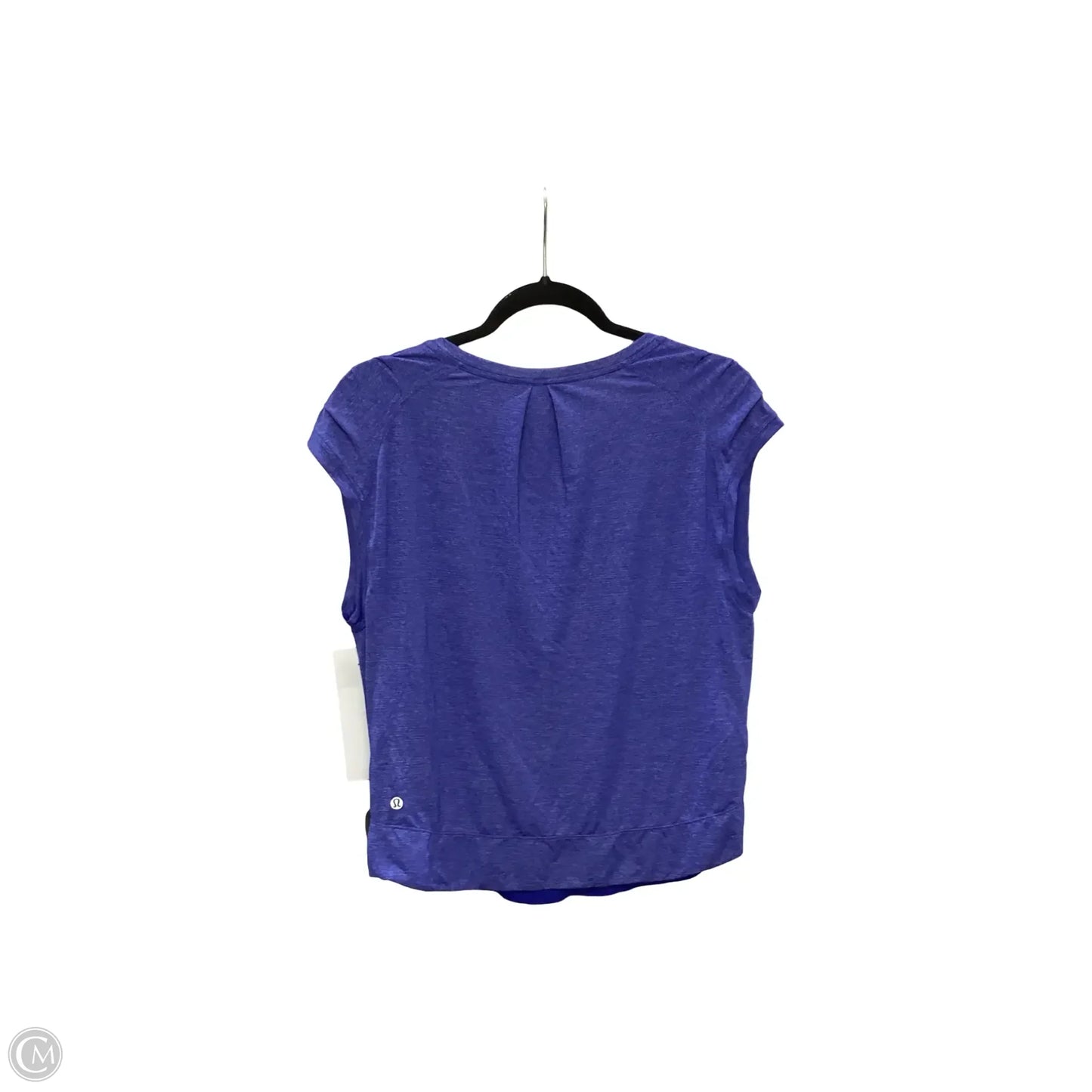 Athletic Top Short Sleeve By Lululemon In Blue, Size: 6