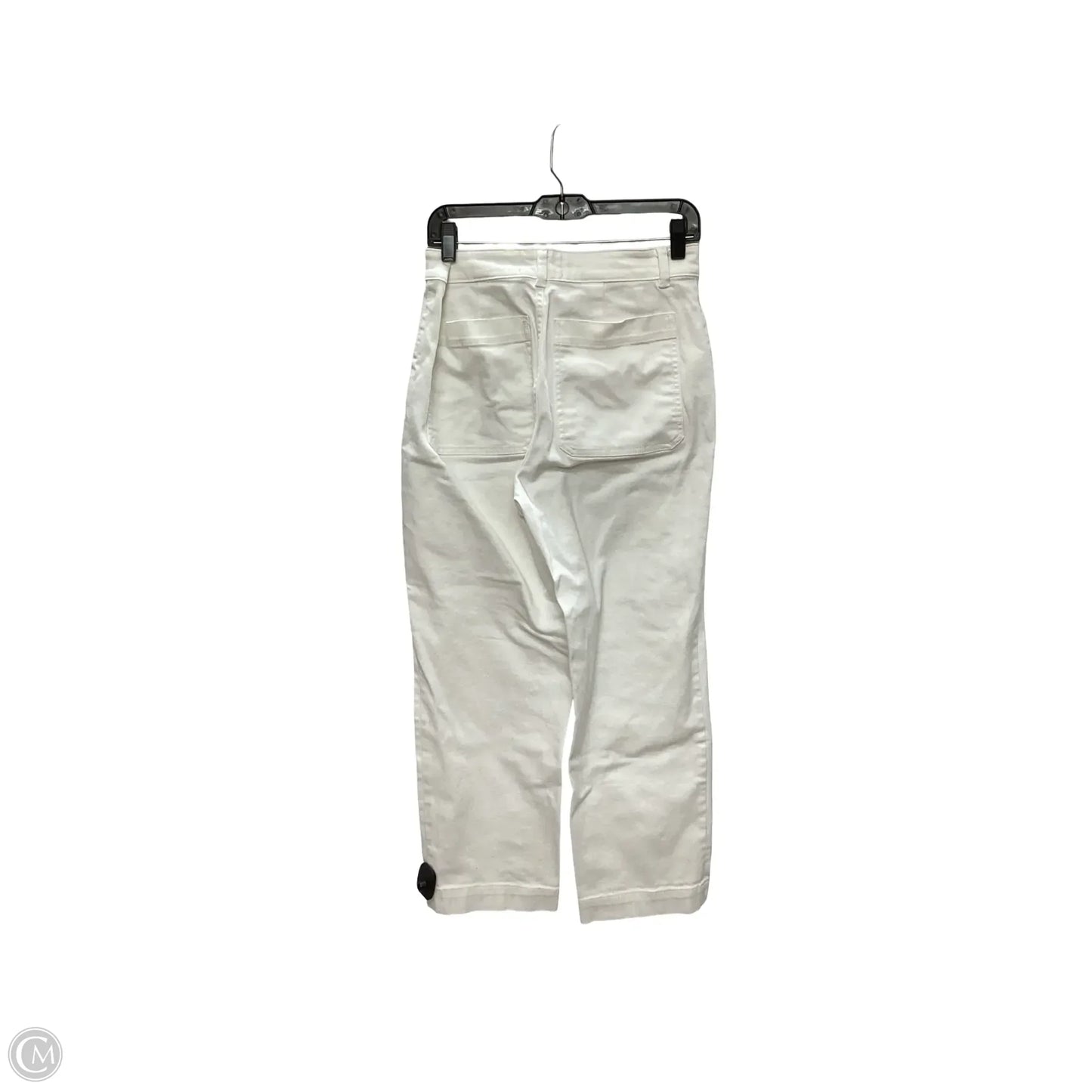 Designer Jeans Cropped By Everlane In White Denim, Size: 10