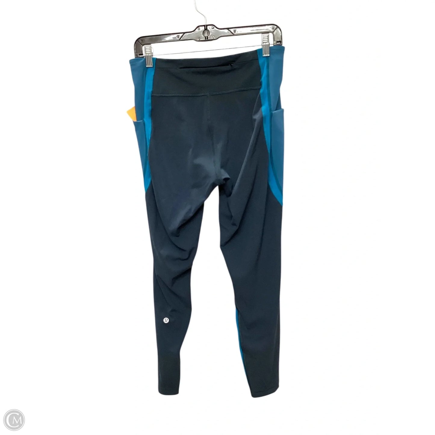 Athletic Leggings By Lululemon In Blue & Grey, Size: 10