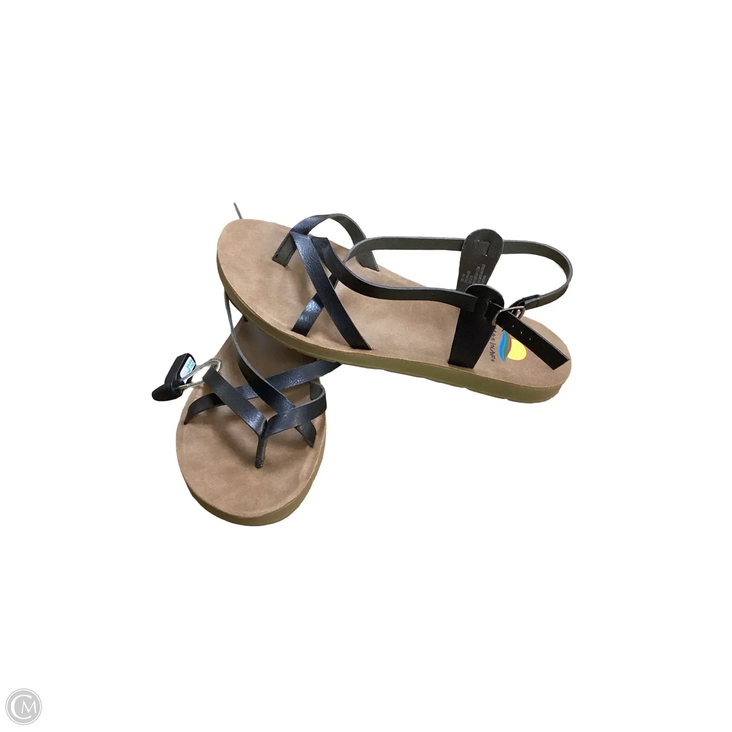Sandals Flats By Clothes Mentor In Black, Size: 10