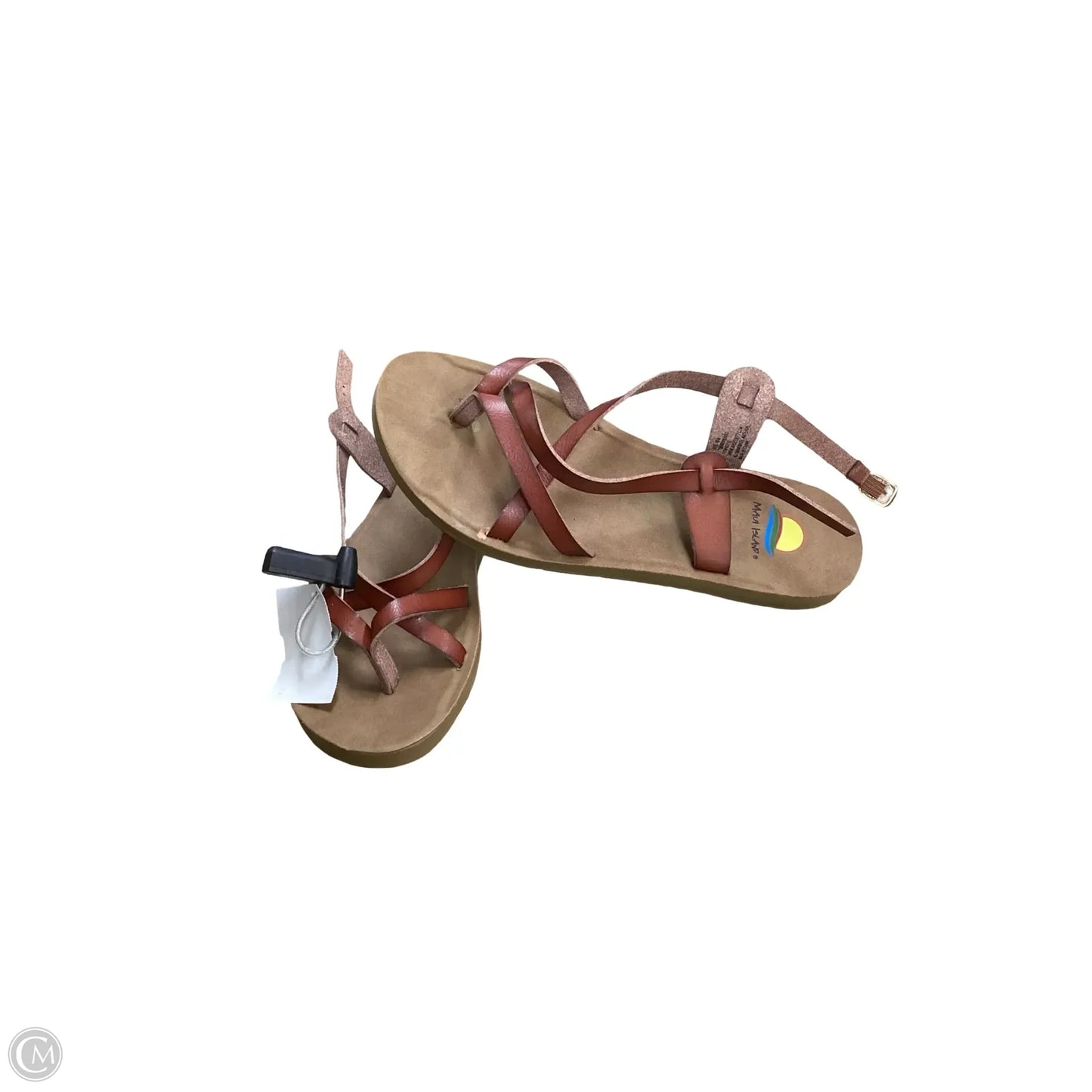 Sandals Flats By Clothes Mentor In Brown, Size: 10