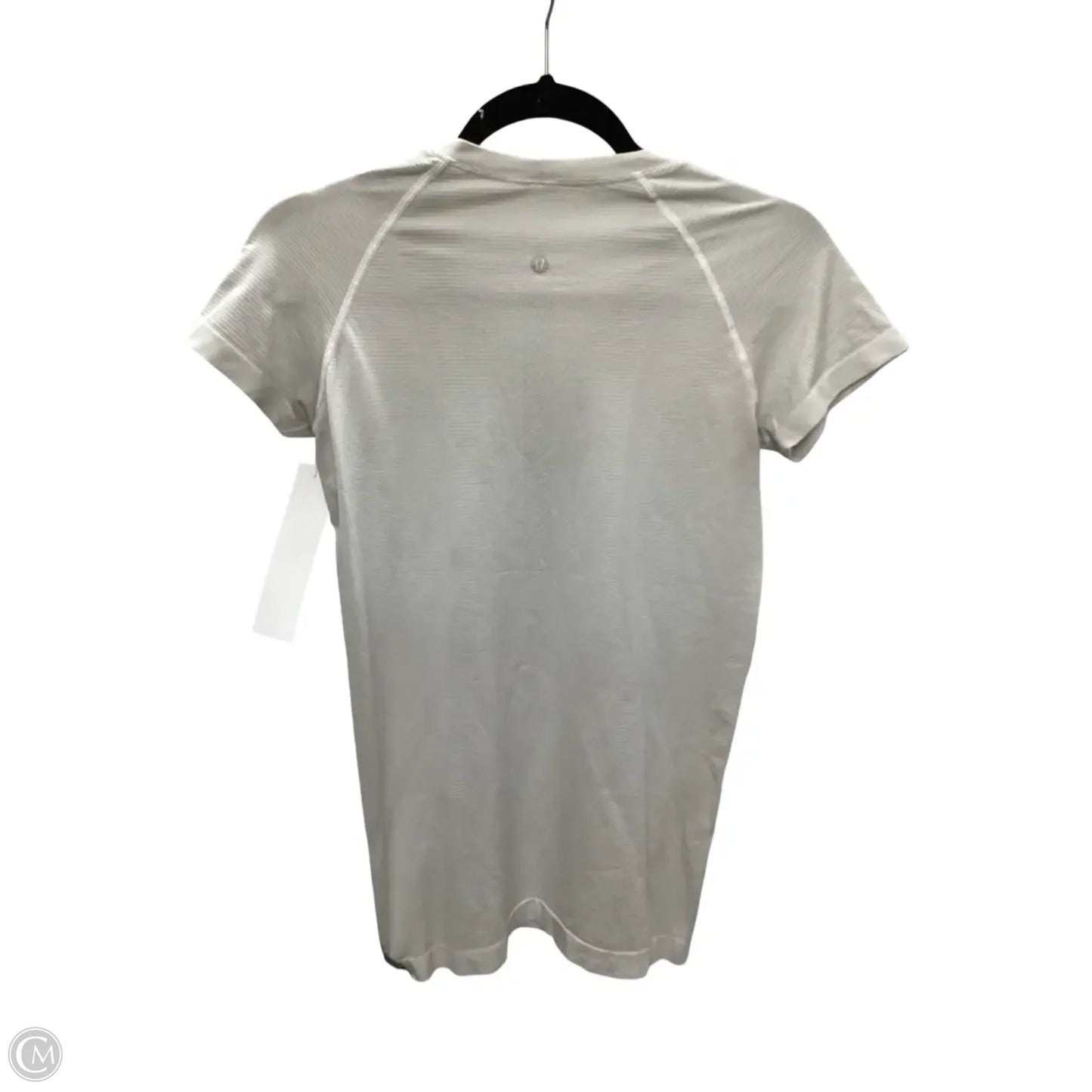 Athletic Top Short Sleeve By Lululemon In Grey, Size: 6