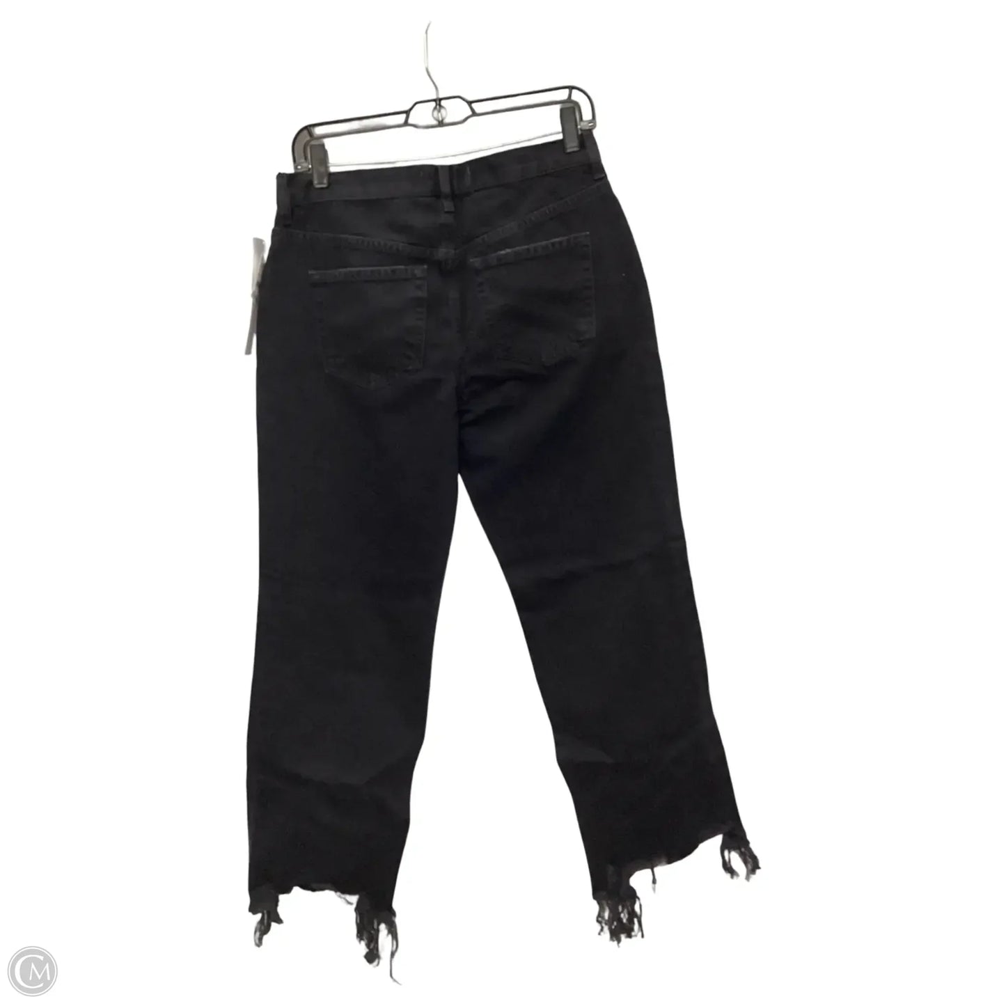 Jeans Straight By Free People In Black Denim, Size: 4