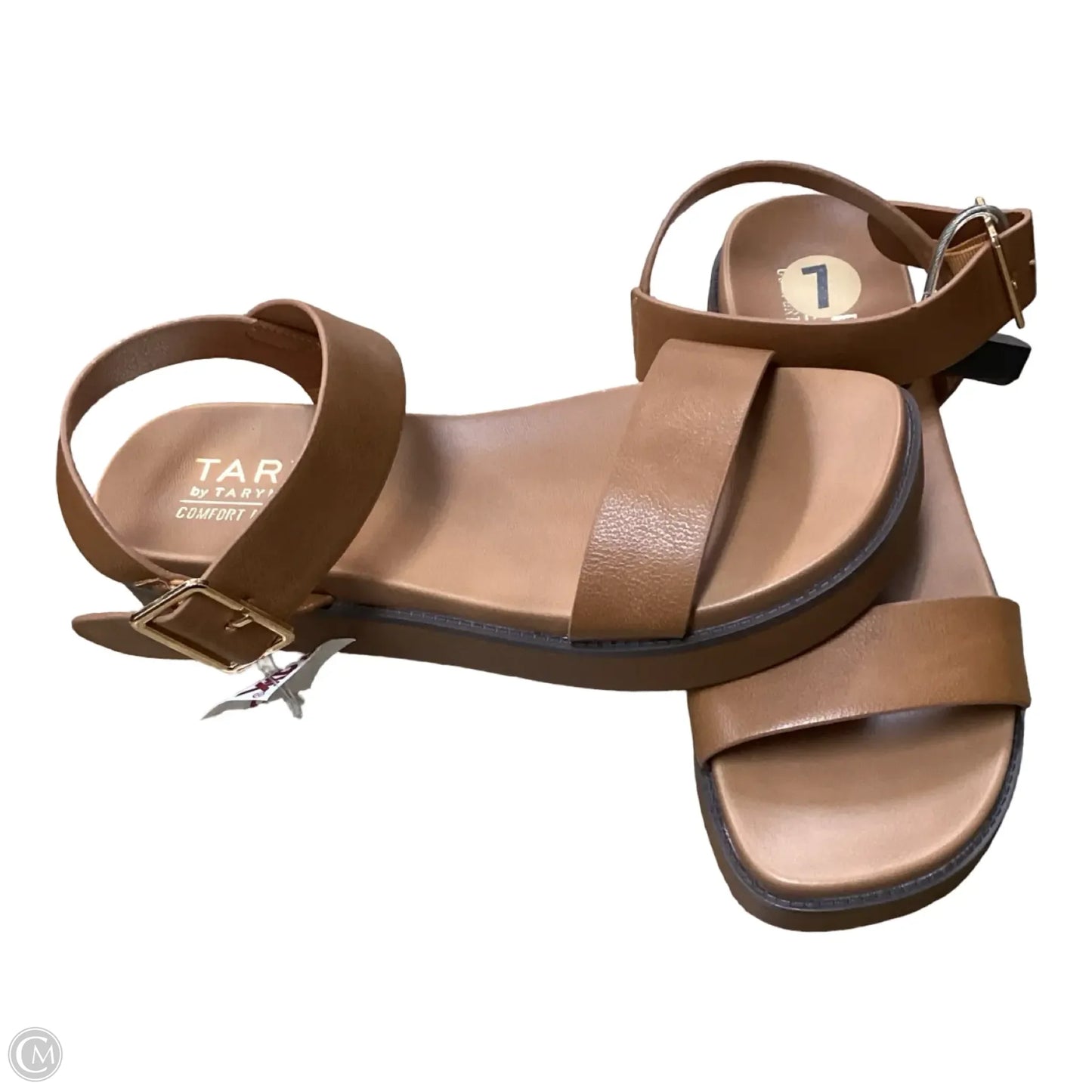 Sandals Heels Platform By Taryn Rose In Brown, Size: 7