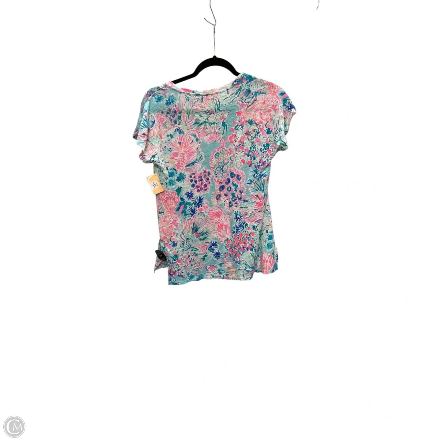 Top Short Sleeve Designer By Lilly Pulitzer In Blue, Size: M