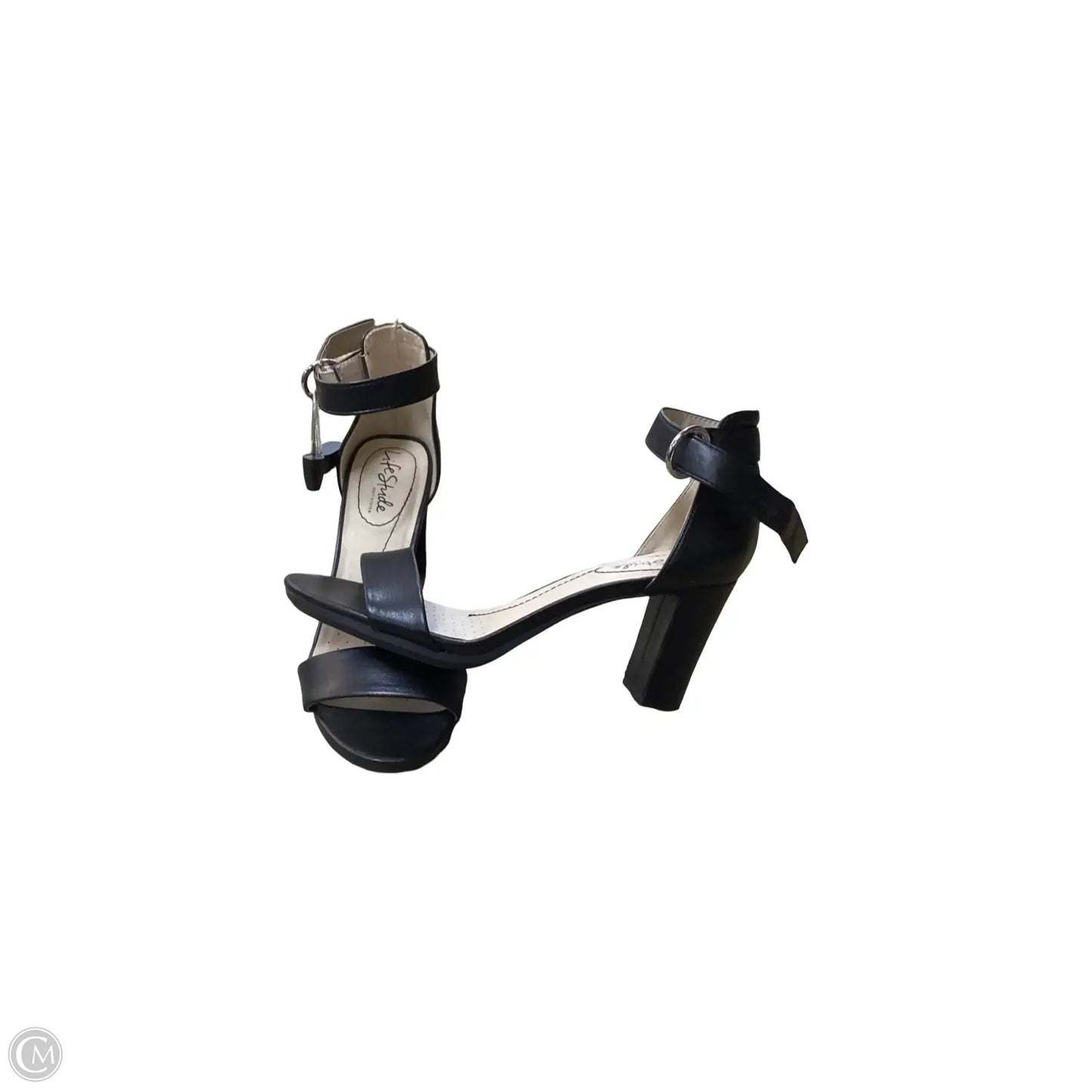 Sandals Heels Block By Life Style Fashions Inc In Black, Size: 7