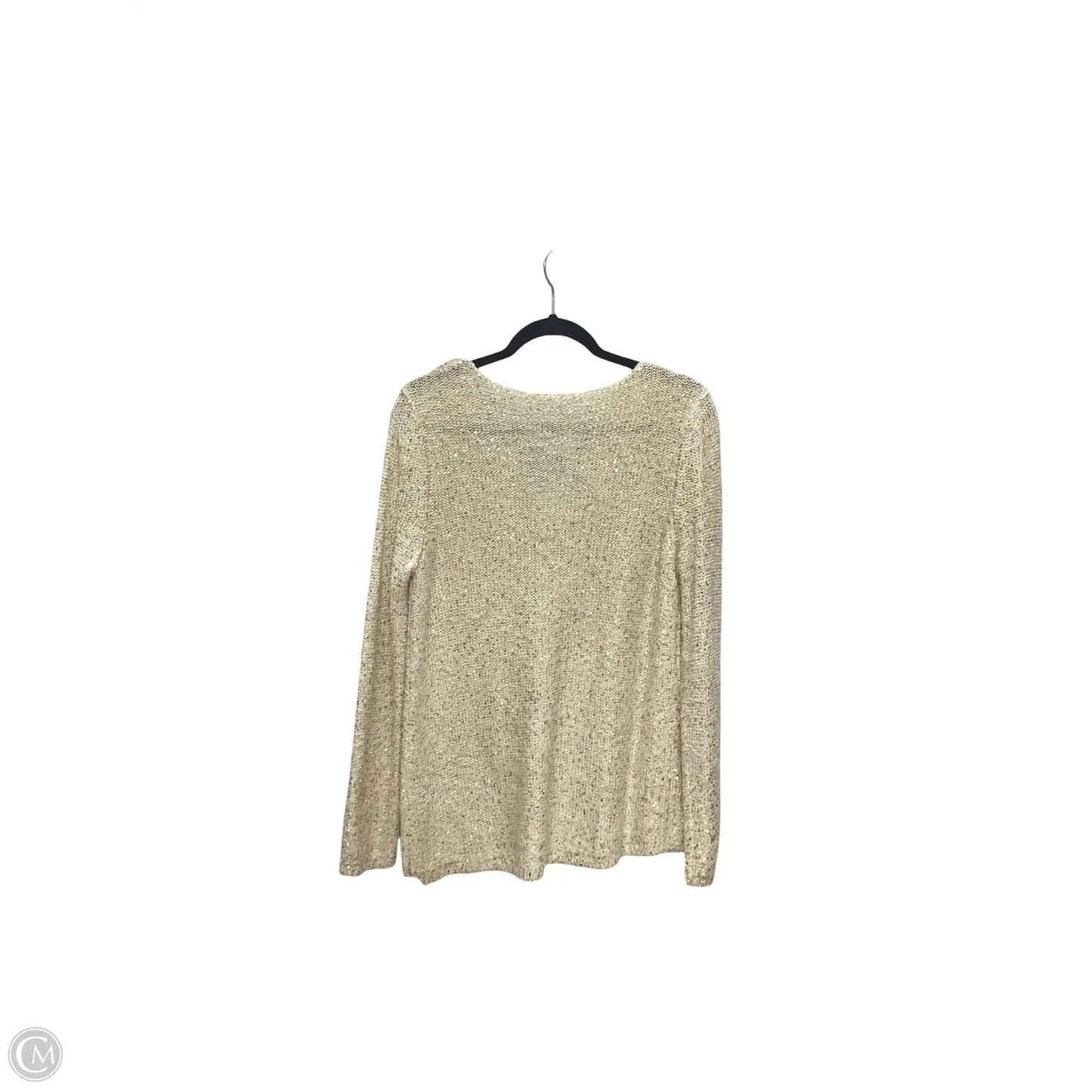 Blouse Long Sleeve By Chicos In Beige, Size: M