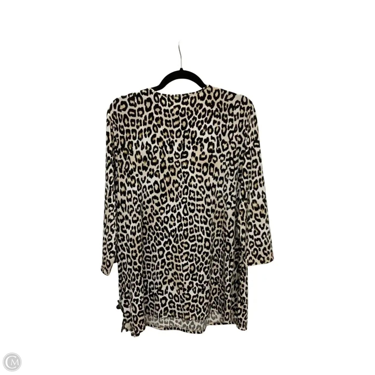 Blouse Long Sleeve By Chicos In Animal Print, Size: S