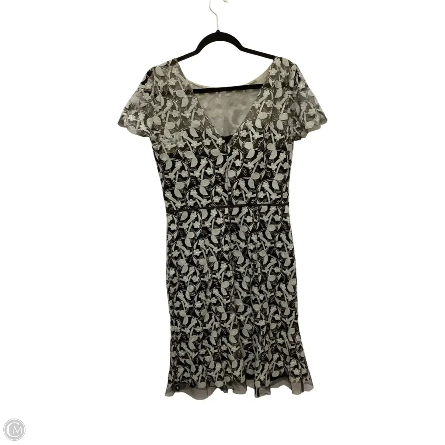 Designer Dress Casual Short By Js Collections In Floral Print, Size: 8