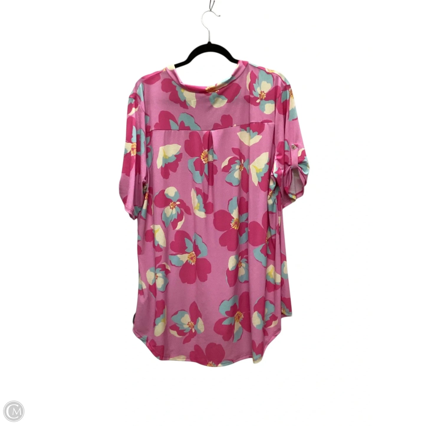 Top Short Sleeve By Heimish Usa In Pink, Size: 2x