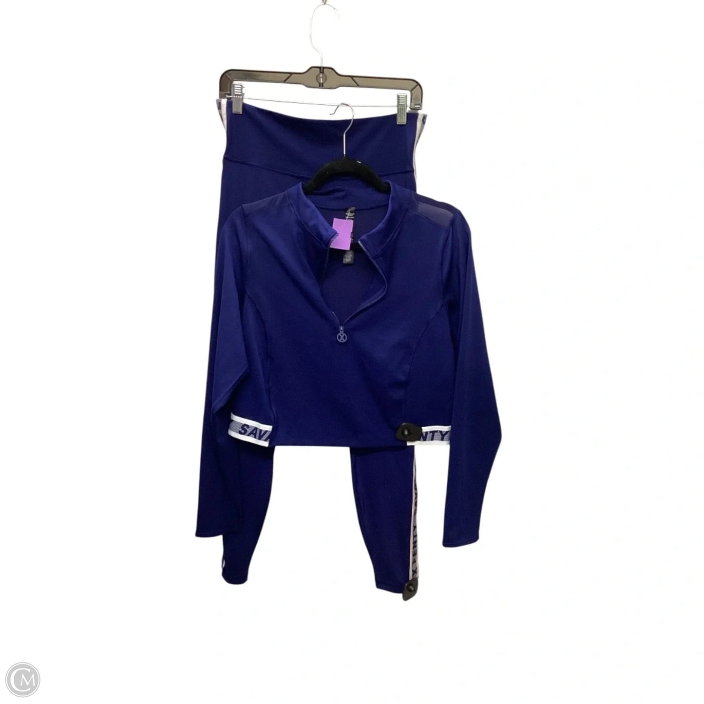 Athletic Top Long Sleeve Collar By Cmb In Blue, Size: 4x, Set Sold Separately