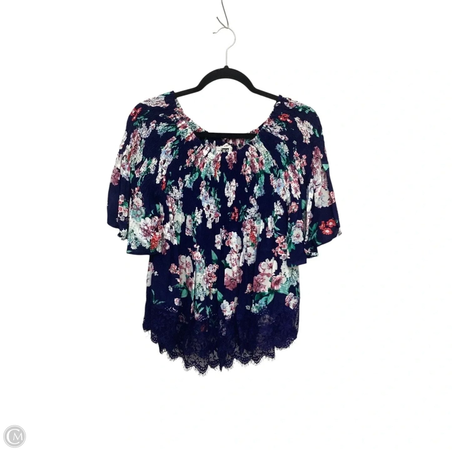 Top Short Sleeve By Umgee In Blue, Size: S