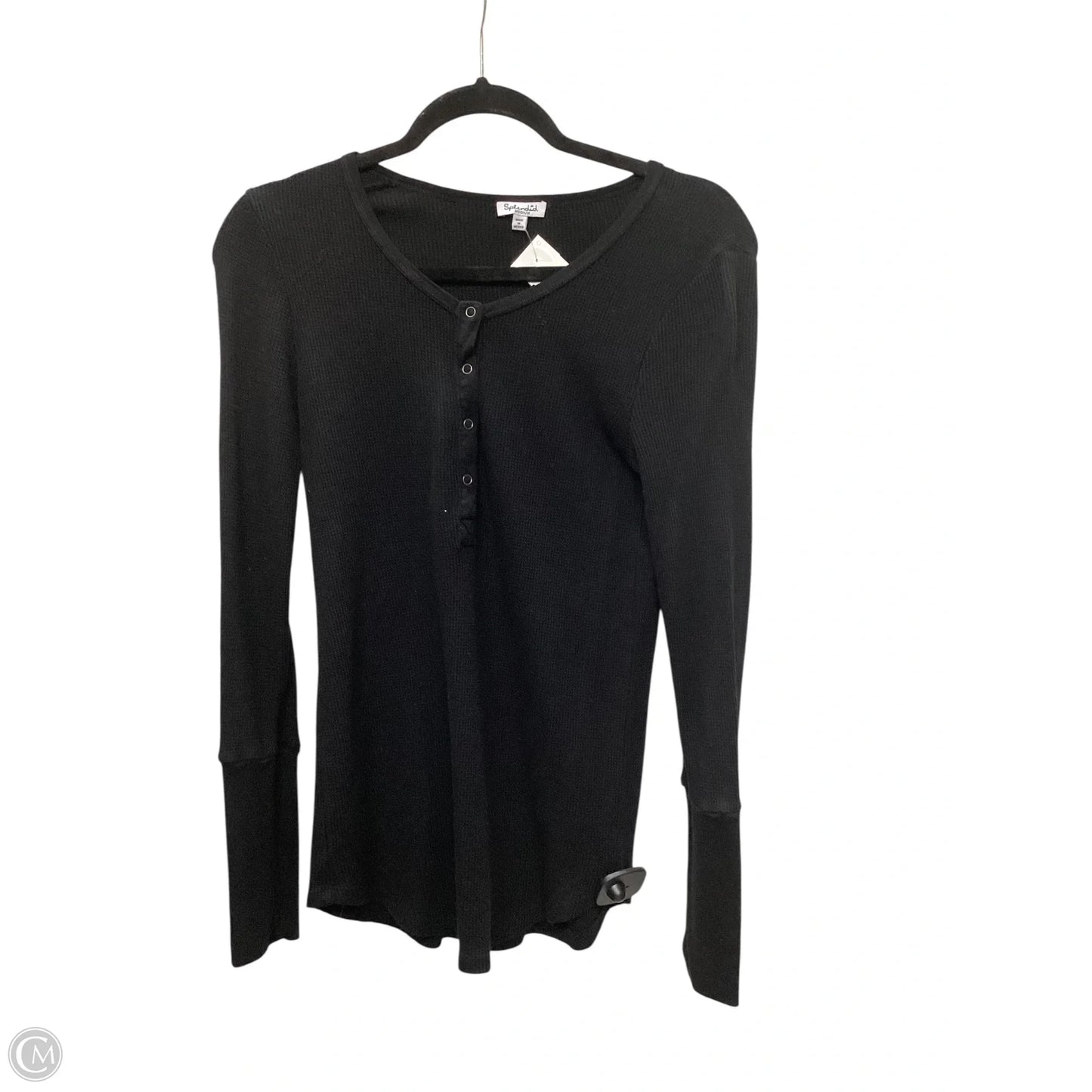Top Long Sleeve Basic By Splendid In Black, Size: M