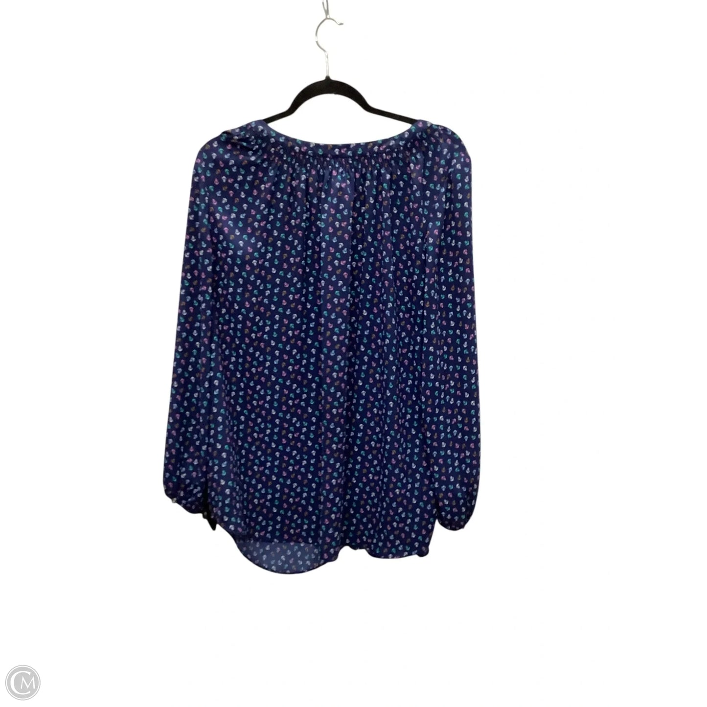 Top Long Sleeve By Talbots In Blue, Size: 1x