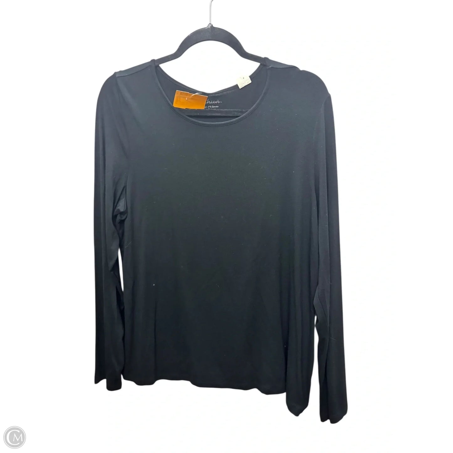 Top Long Sleeve Basic By Chicos In Black, Size: L