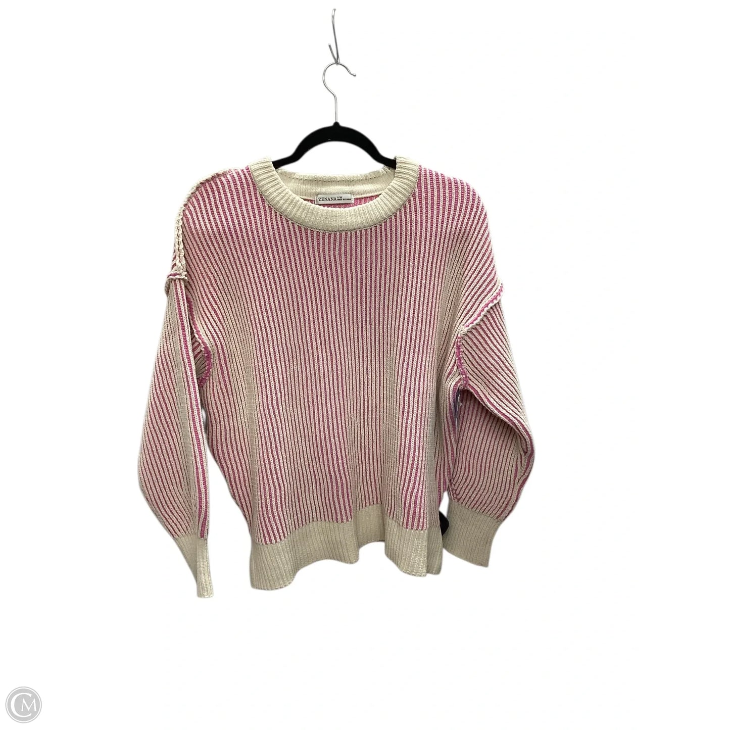 Sweater By Zenana In Pink, Size: S