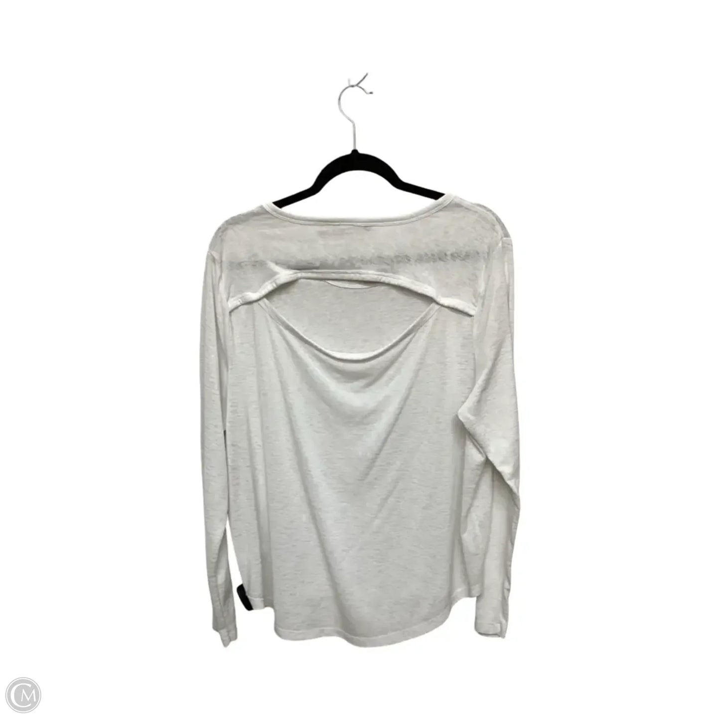 Athletic Top Long Sleeve Crewneck By Athleta In White, Size: Xl