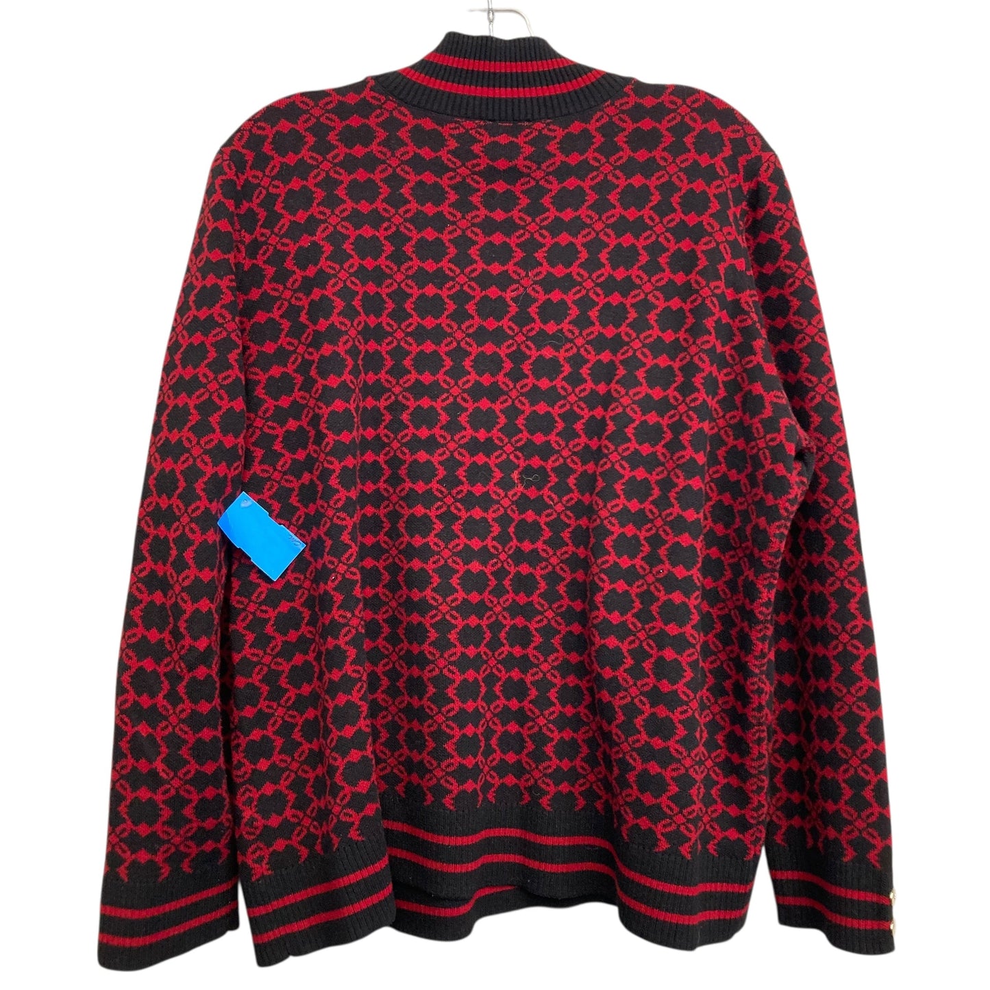 Sweater By Anne Klein In Black & Red, Size:Xl
