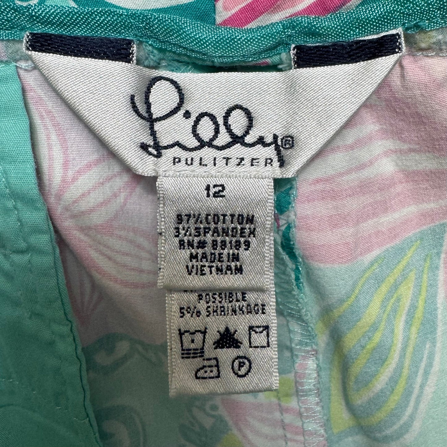 Vintage Pants Designer By Lilly Pulitzer In Tropical Print, Size: 12
