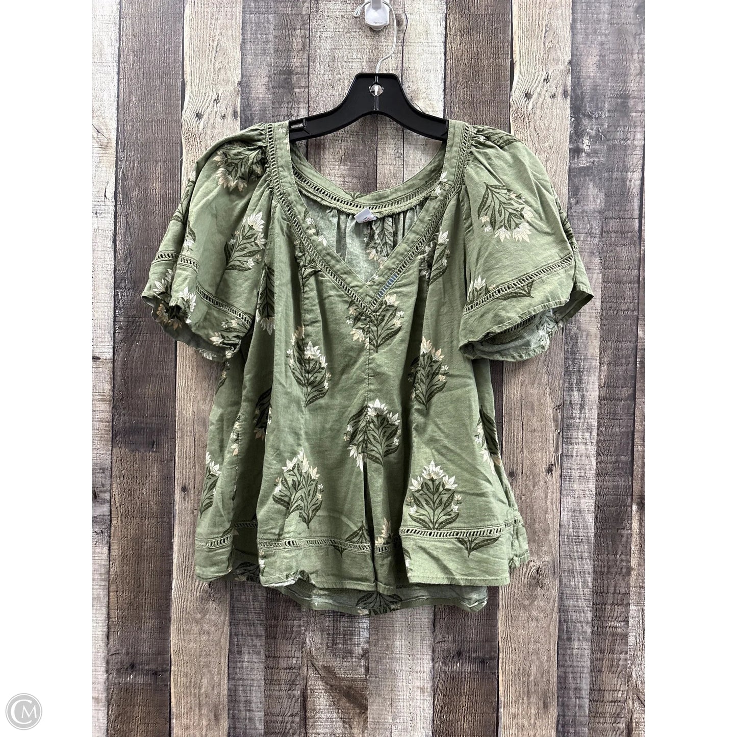 Top Short Sleeve By Old Navy In Green, Size: M