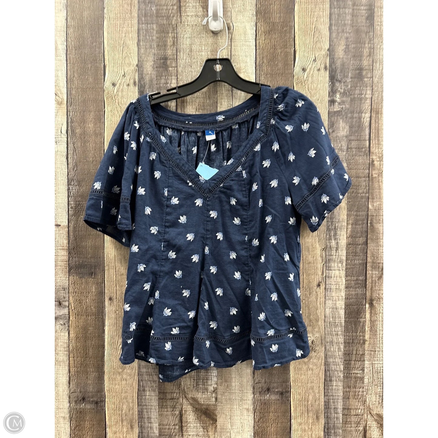Top Short Sleeve By Old Navy In Blue
