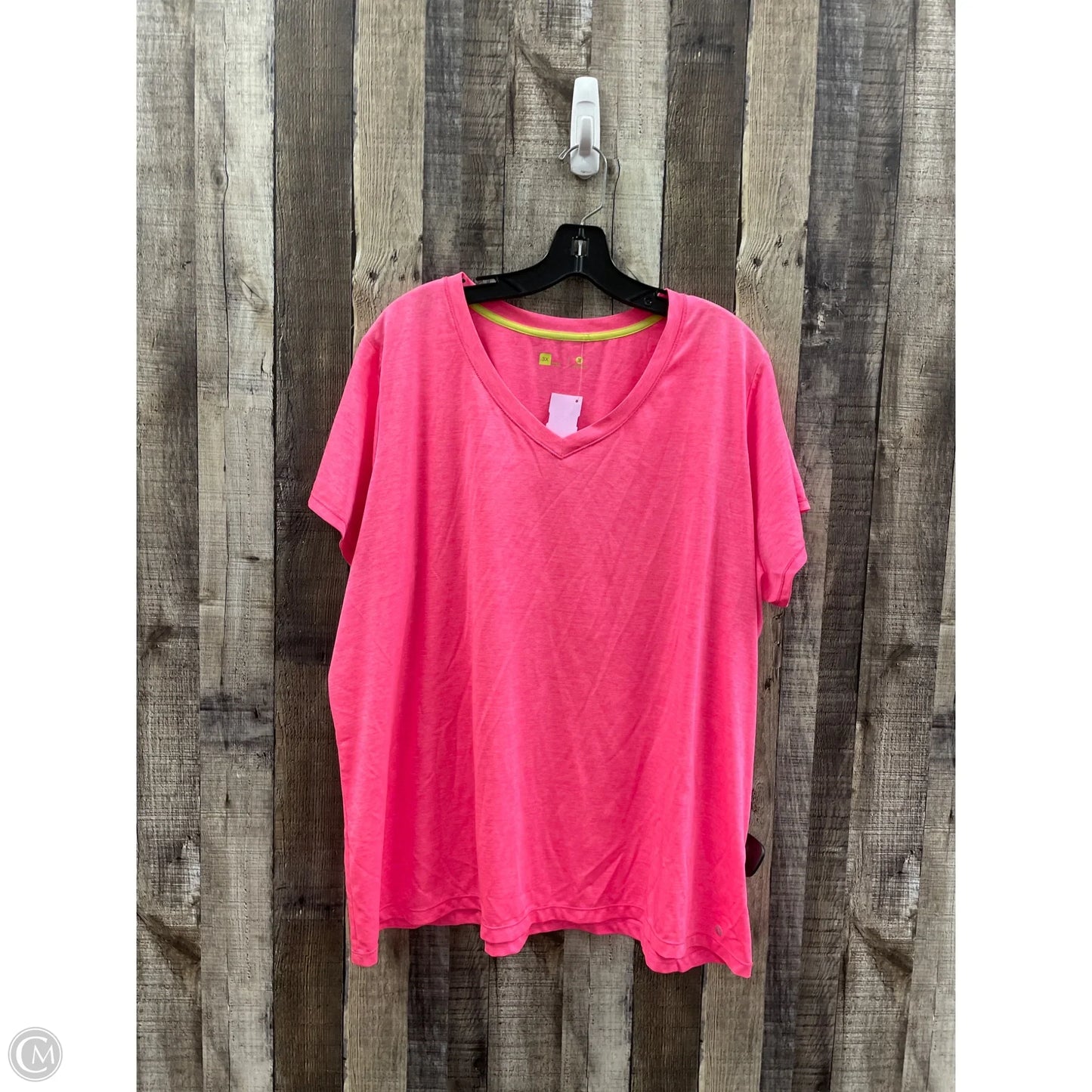 Athletic Top Short Sleeve By Xersion In Pink, Size: 3x